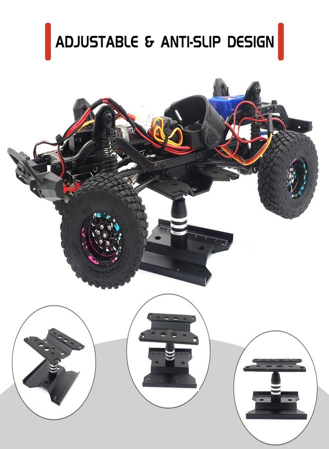 HOPLEX RC Car Work Stand, 360° Rotating Repair Tool Holder for 1/16 1/18 1/24 Scale Remote Control Trucks, Crawlers, Buggies(Black) - Image 5